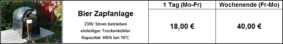 Bier Zapfanlage