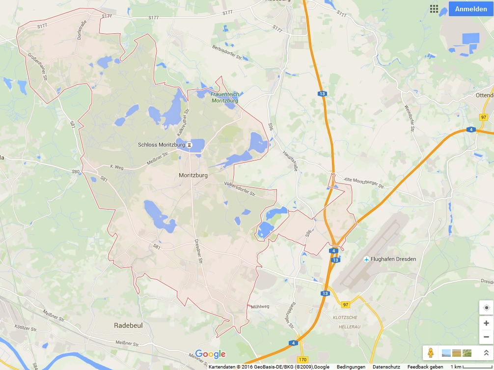 Liefergebiet Moritzburg