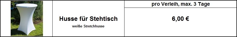 Stehtischhusse weiß